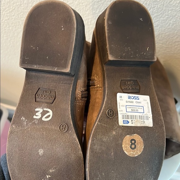 Madden Girl Brown Over the Knee Boots with Suede Finish - Picture 4 of 4